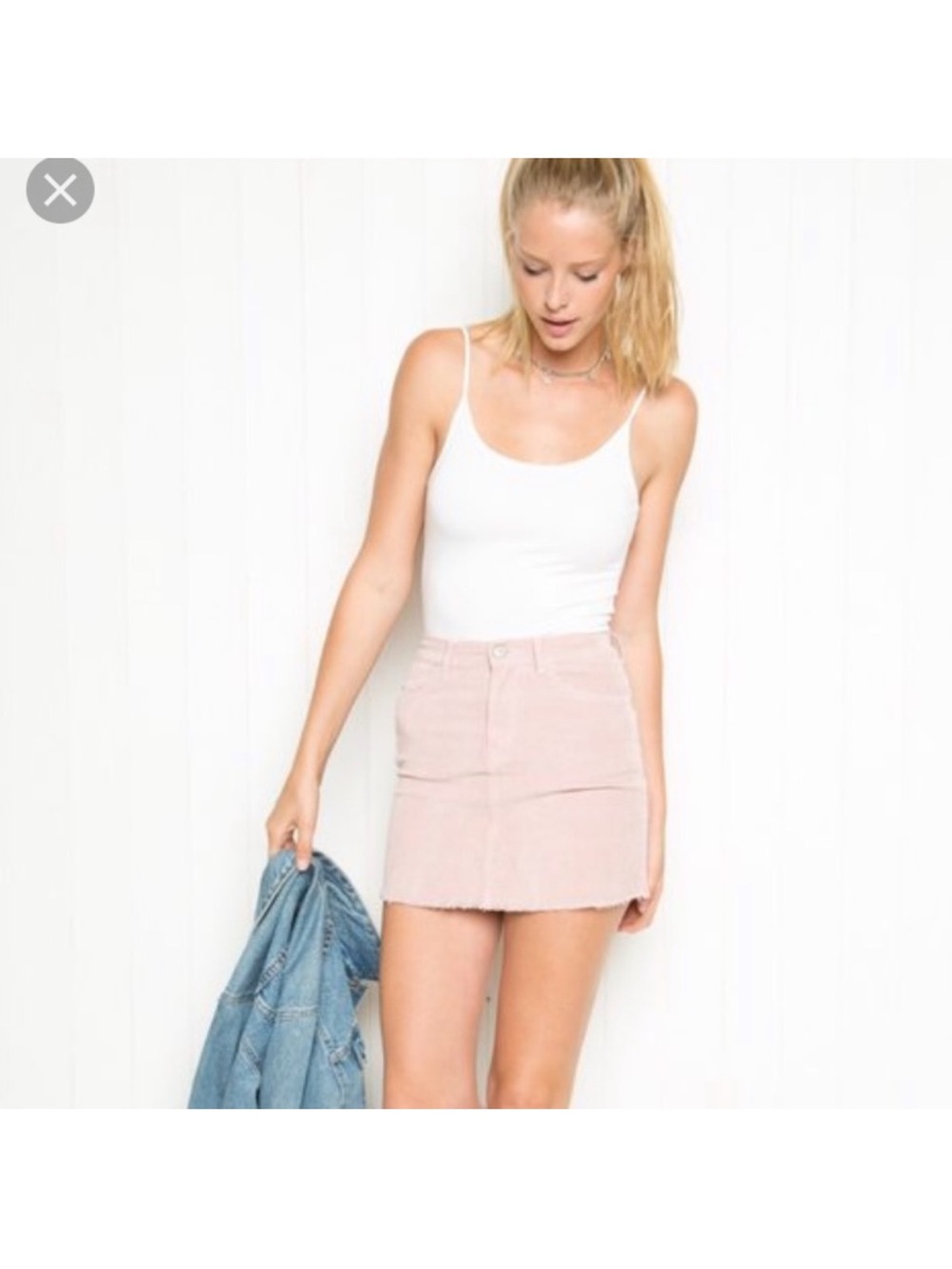 Like New Brandy Melville Juliette Corduroy Mini Skirt - Picture 5 of 9